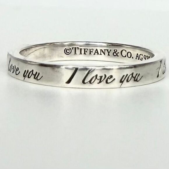 Tiffany Retired Notes "I Love You" Ring - Sterling Silver - Size 6.75 - Picture 4 of 16